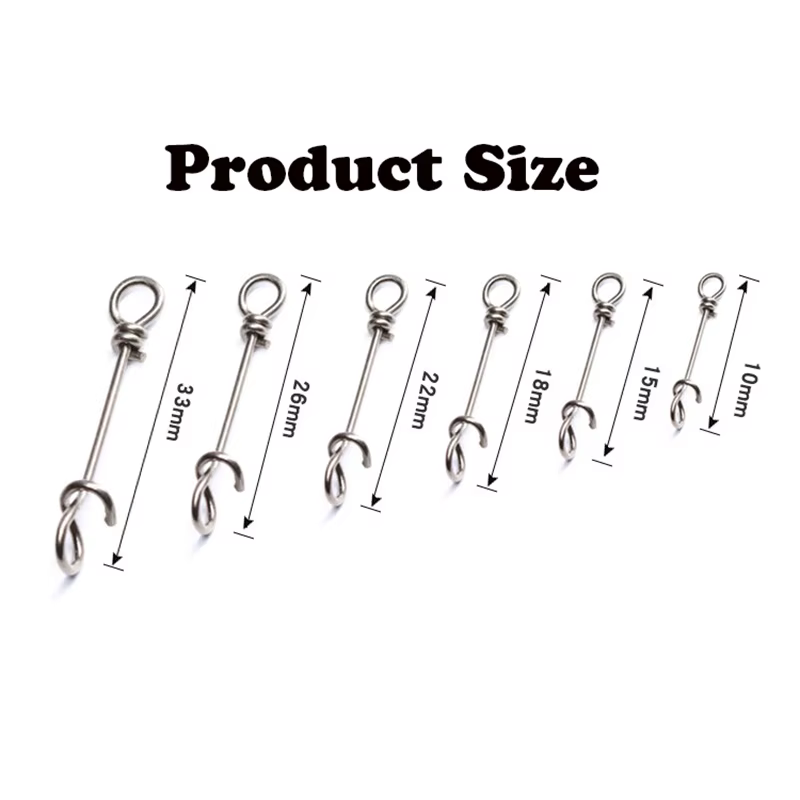 Clips de presión giratorios para aparejos de pesca - imagen 3