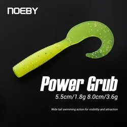 Noeby Señuelo Grub de silicona para lubina – 5,5 cm