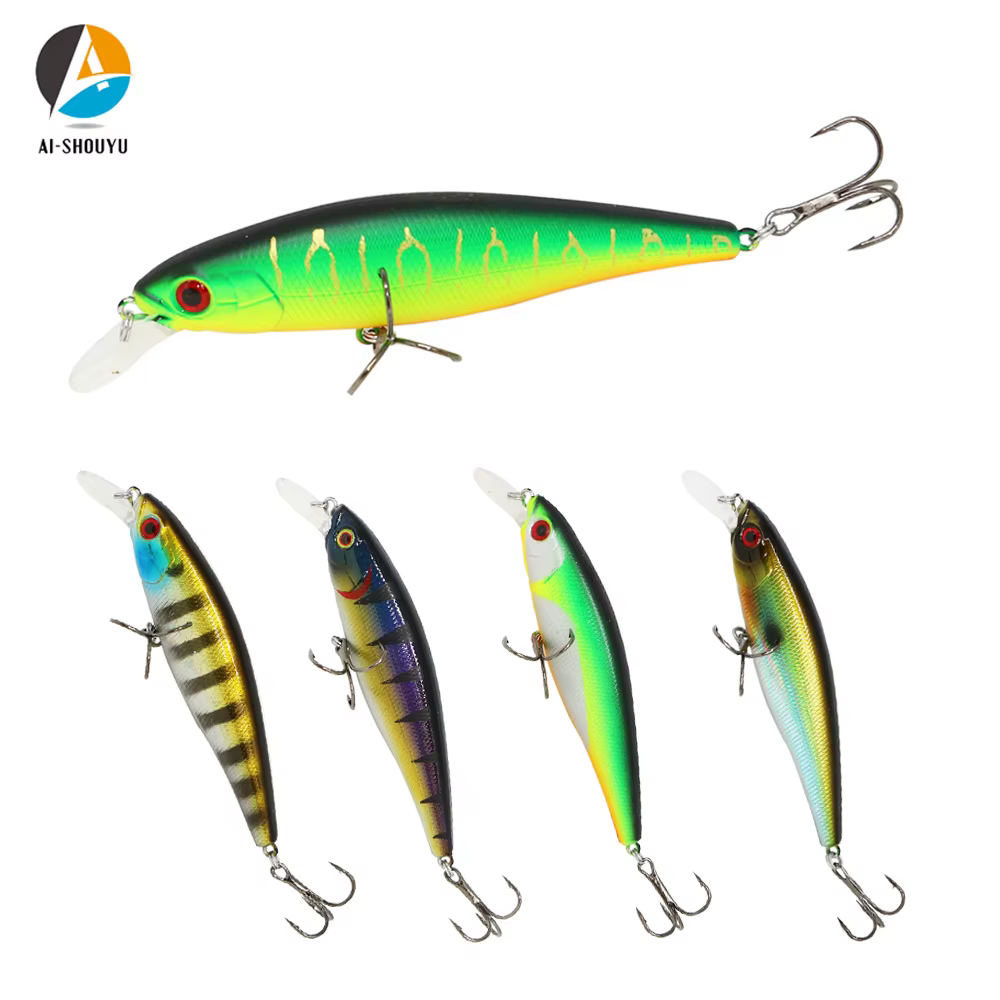 AI-SHOUYU Minnow señuelo crankbait hundible para spinning - imagen 2