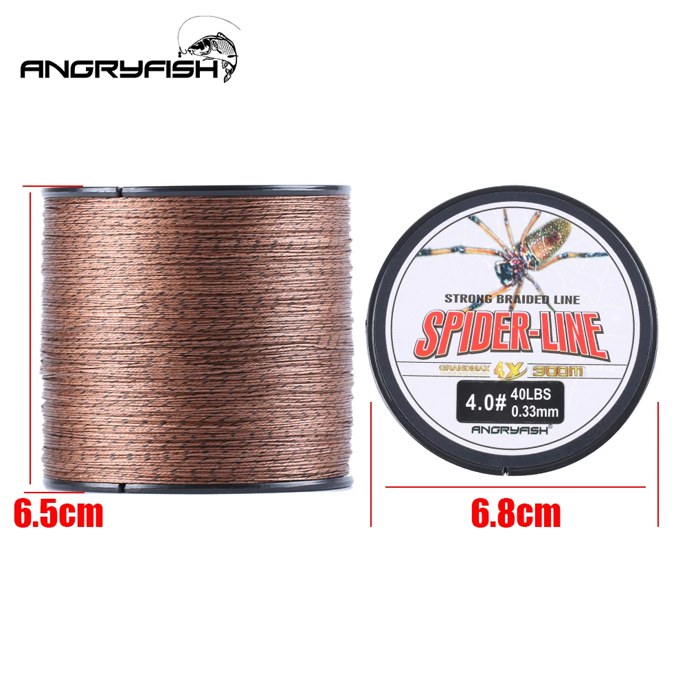 ANGRYFISH Trenza de pesca 8 hebras multicolor alta resistencia PE
