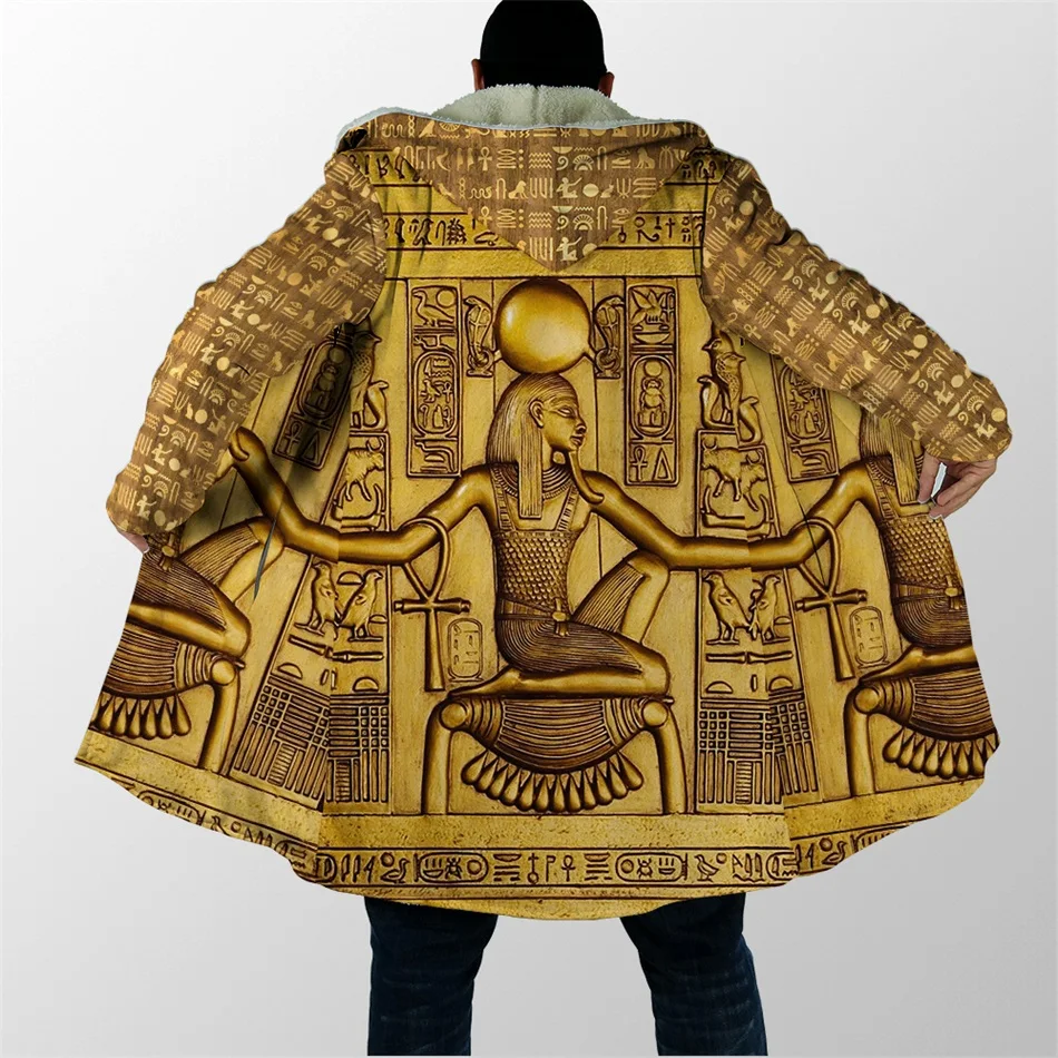 Capa de invierno DP13 con capucha de lana 3D Ankh para hombre