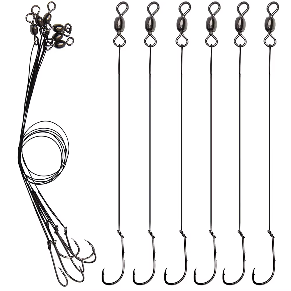 Set completo de 18 líderes de alambre de acero easy catch