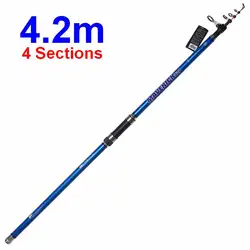 ZZ18 Caña Surfcasting Telescópica Fibra de Carbono 4,2m 100-220g