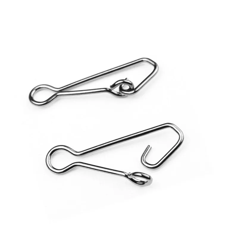 Conector de pesca en acero inoxidable – Clip rápido y pin giratorio