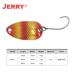 Micro cucharas Jerry Gemini – Señuelos giratorios para trucha