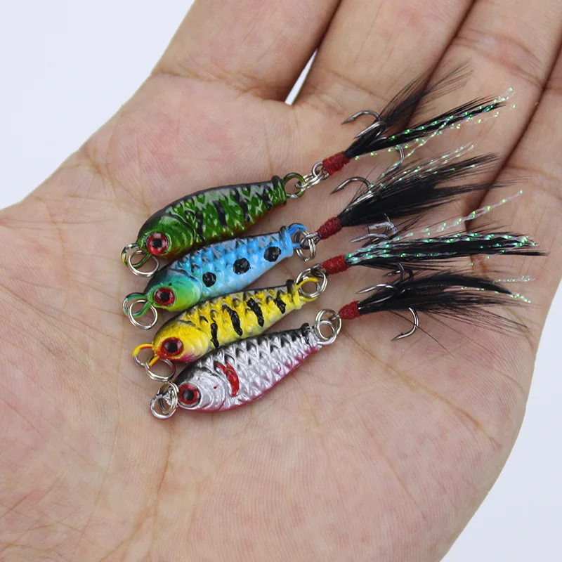 Jigs con plumas para peces pequeños – largo alcance metálicos - imagen 2