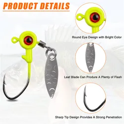 Jig Head Spinner para trucha – Ojos 3D realistas