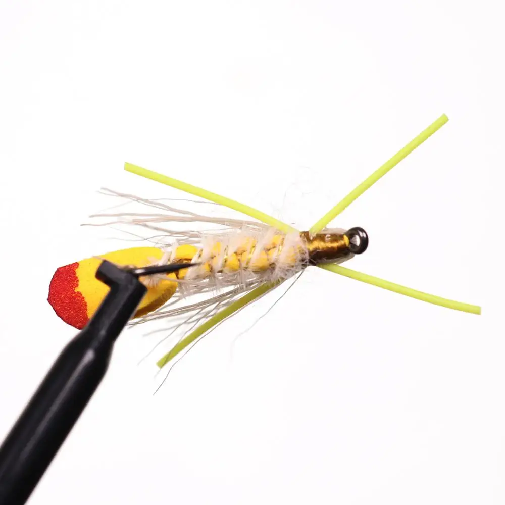 Bimoo Moscas Secas Trucha Yellow Hopper Madam X Dry Fly Tamaño #10 - imagen 5