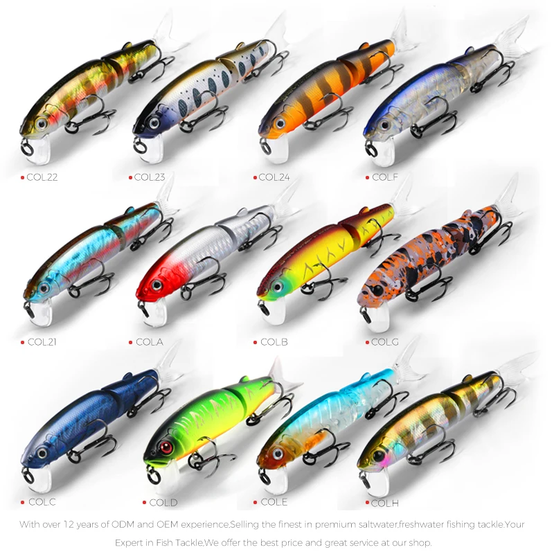 Bearking Minnow 11,3 cm – 13,7g Nadador articulado profesional - imagen 3