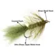 Jigeecarp Wooly Bugger con cabeza de cuentas de cristal streamer para trucha - imagen 2