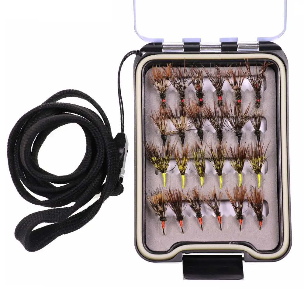 Bimoo Moscas Tenkara #12 anzuelos de púas – Caja impermeable - imagen 5
