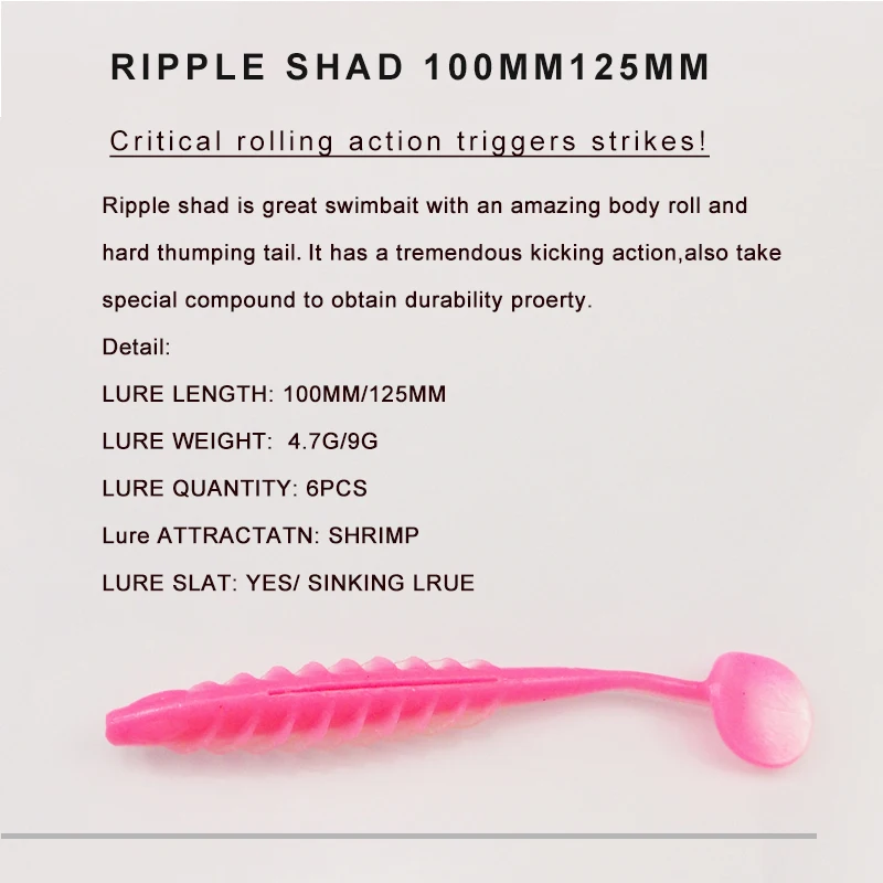 Señuelo KESFISHING Ripple Shad vista lateral