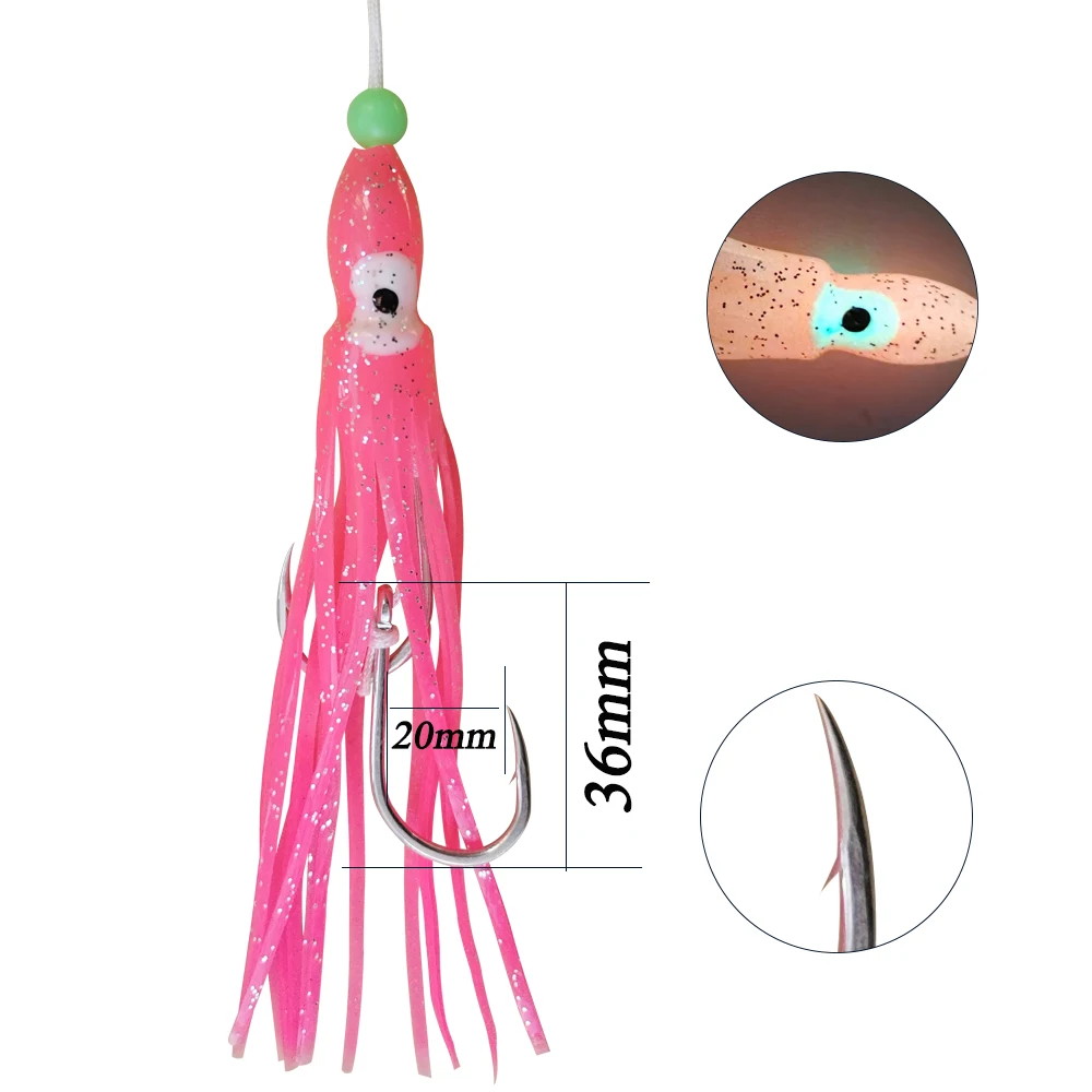 AS Inchiku Jig - Señuelo brillo para pulpo y calamar con asistencia - imagen 3