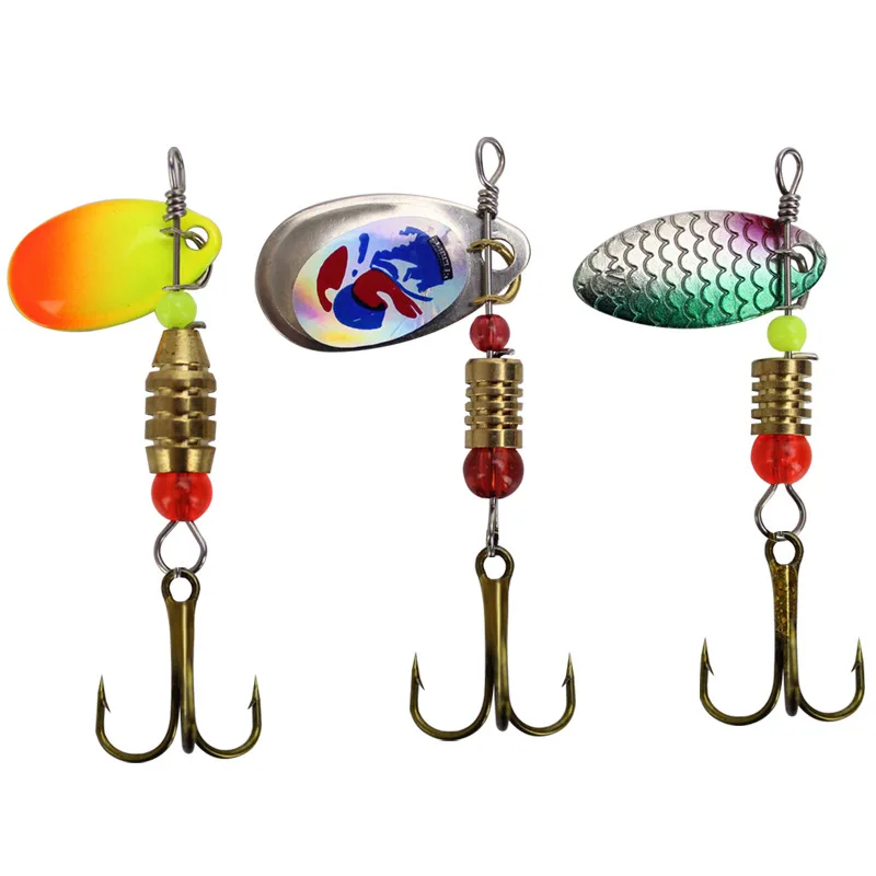 Señuelos Crankbait de metal giratorio para lucio y trucha - imagen 4