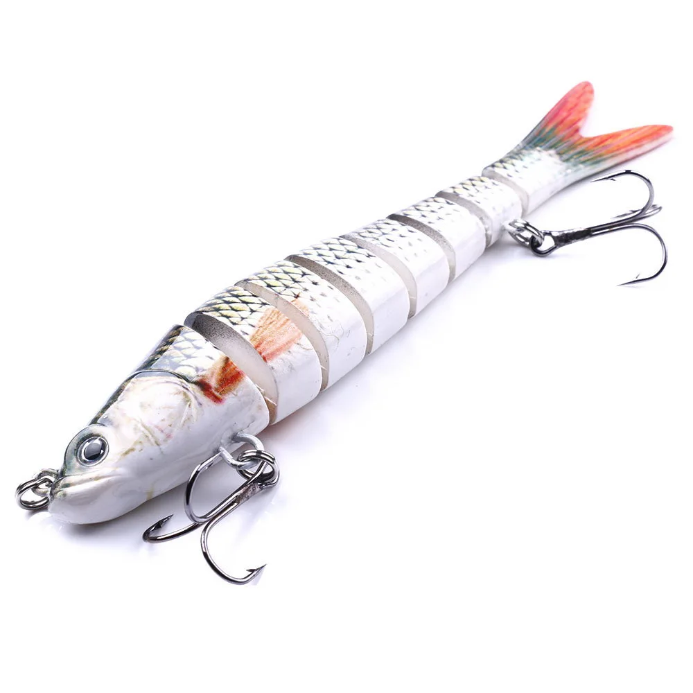 Swimbait cebo duro realista con anzuelo triple para lubina y trucha - imagen 2