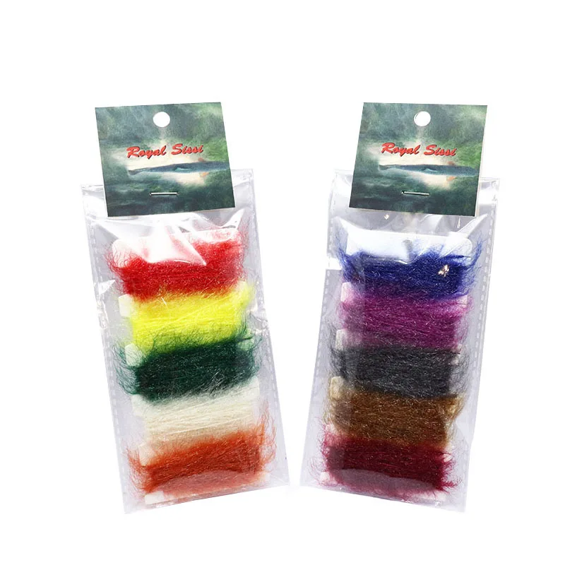 Hilo peludo brillante en colores surtidos