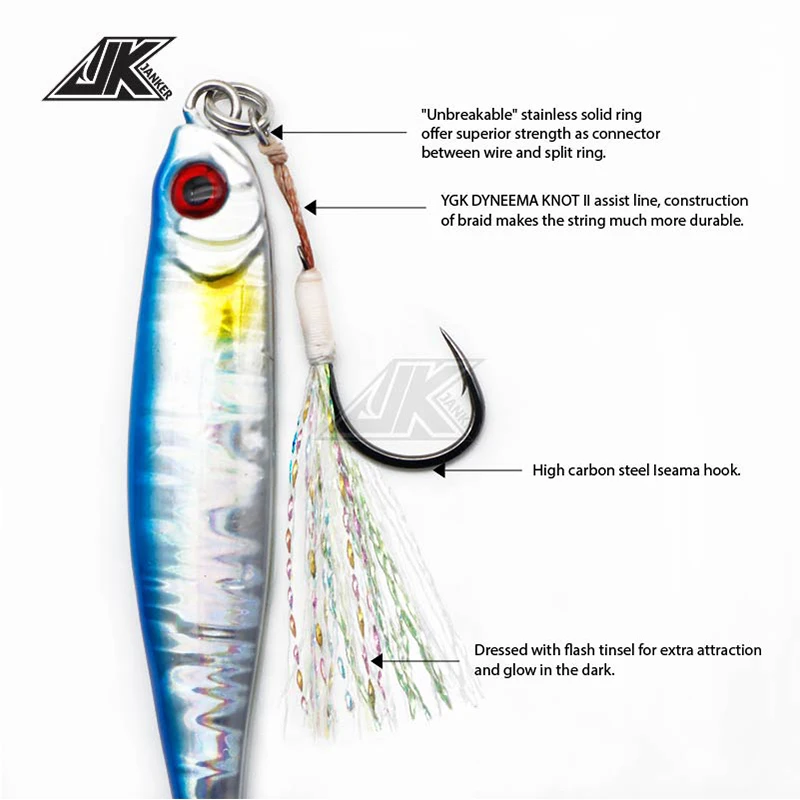 JK Micro Asistencia anzuelo jigging acero inoxidable para agua salada - imagen 4