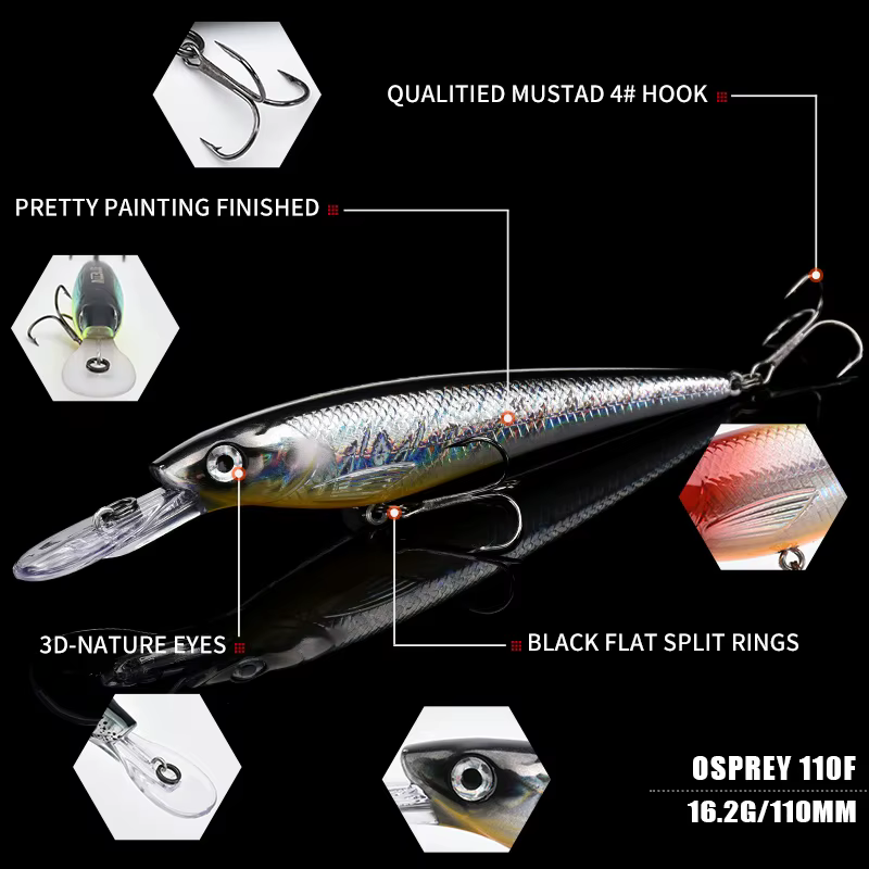 ALLBLUE Osppey 110F – Stickbait surface 110mm 2.5g - imagen 2