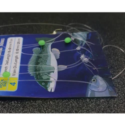 Plumas de caballa acero al carbono con anzuelo triple luminoso mar