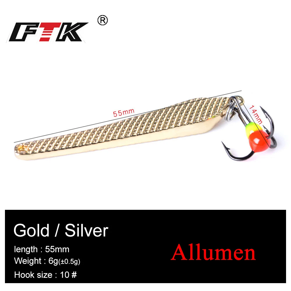 Equilibradores Tungsteno FTK 5-20g Dorado y Plateado para Trolling - imagen 3