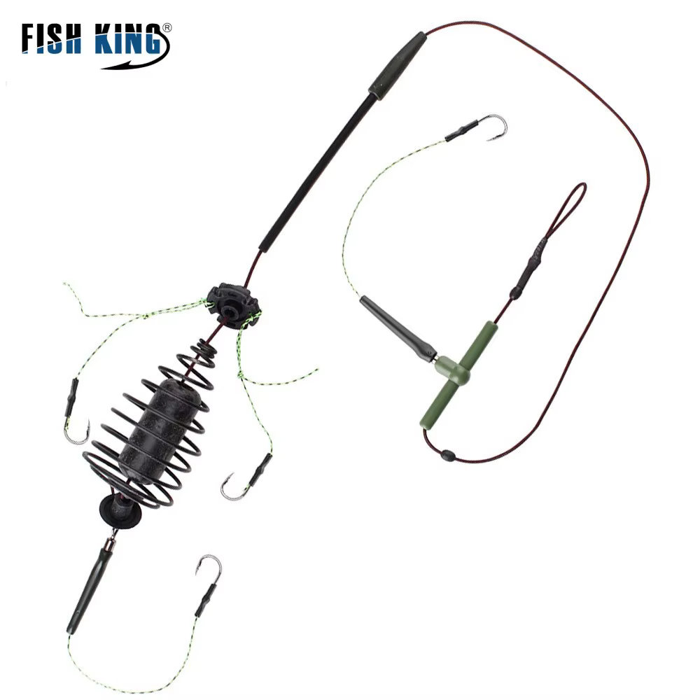 FISH KING Jaula Cebador Acero Carbono Carpa - imagen 3