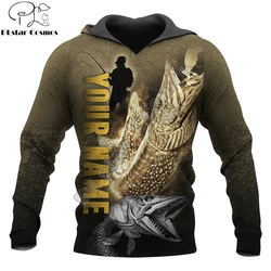 Monster Pike Fishing Sudadera Pesca Lucio con Capucha y Estampado 3D