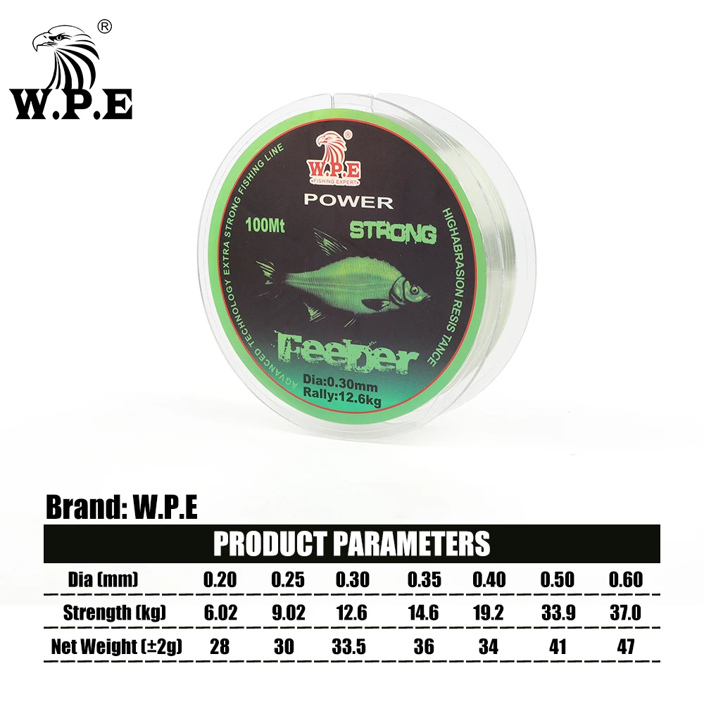 W.P.E FeeDer Nailon Carpa - 0,20-0,60mm / 6-37kg