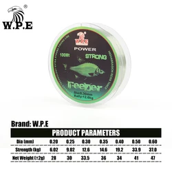 W.P.E FeeDer Nailon Carpa - 0,20-0,60mm / 6-37kg