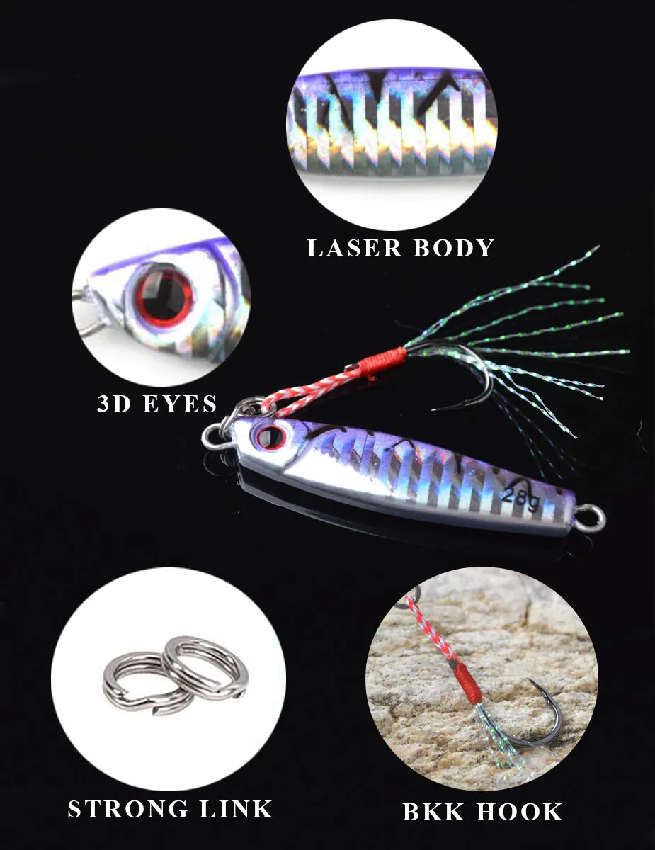 Cuchara para jigging con colores disponibles