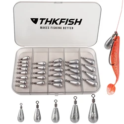 THKFISH Plomos Drop Shot pesca en agua dulce con cable integrado