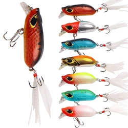 Crankbait oscilante con pluma – Para lubina, lucio y trucha