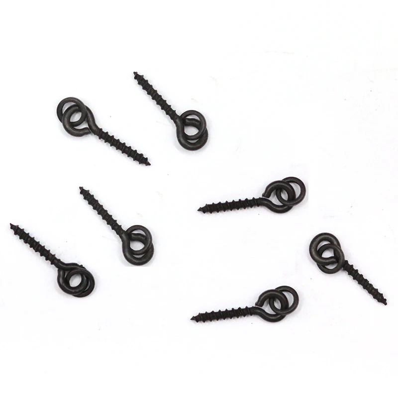 Anzuelos de pesca carpa acero inoxidable negro mate con perno bloqueo - imagen 5