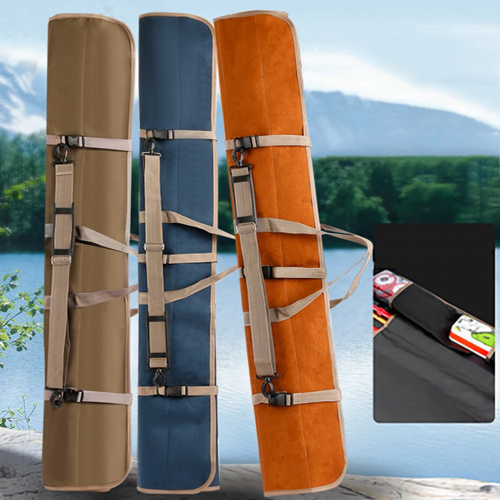 Bolsa transporte caña pescar 150cm – Funda con bolsillo para accesorios - imagen 2