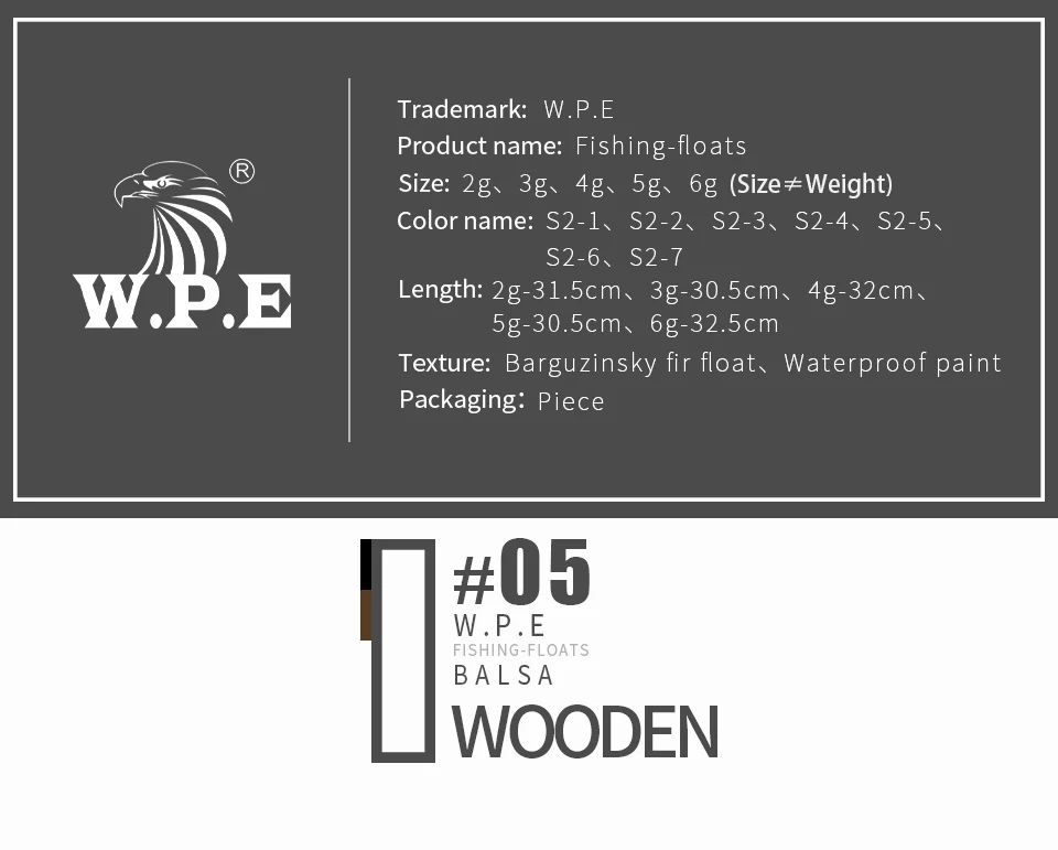 Flotador de abeto tamaño 2-6g en tono verde