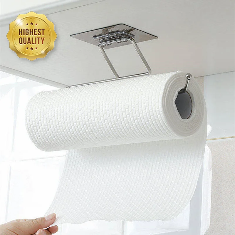 Soporte colgante de papel higiénico de baño con toallero y estante