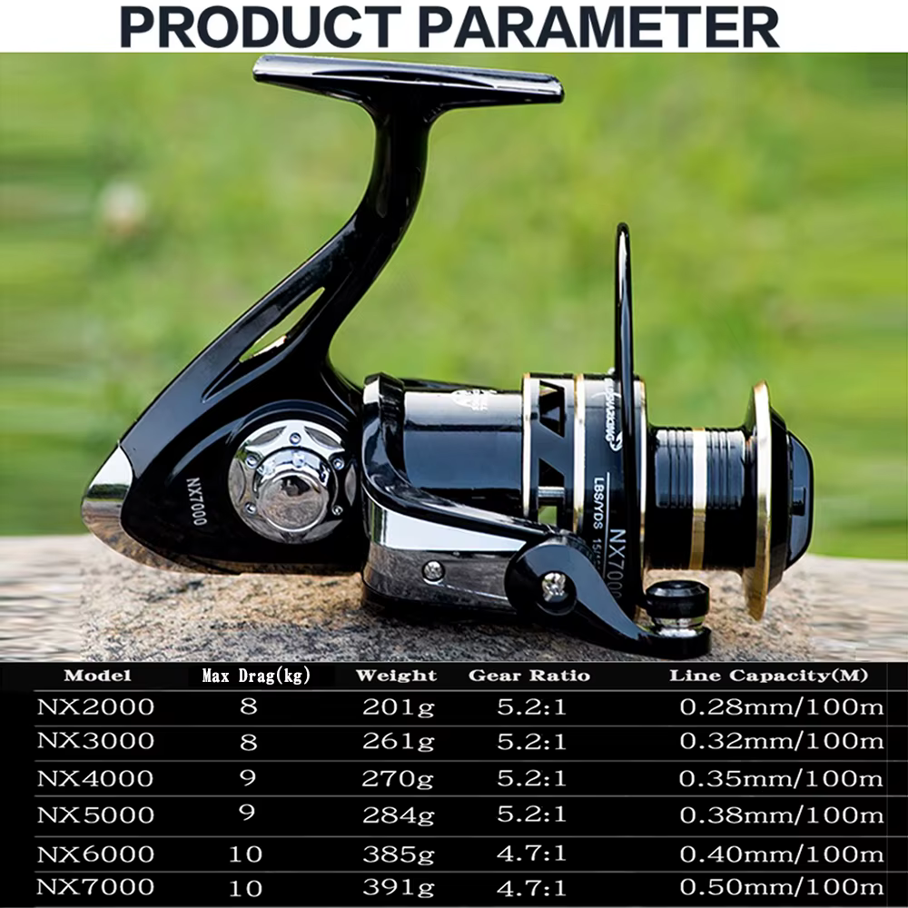 Carrete Spinning Ghotda Precision Arrastre 10kg 2000-7000 - imagen 3