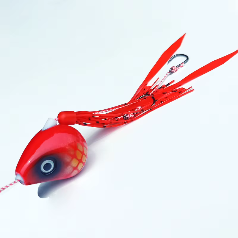 Slider Snapper Sea Bream Jig de fondo con falda - imagen 4