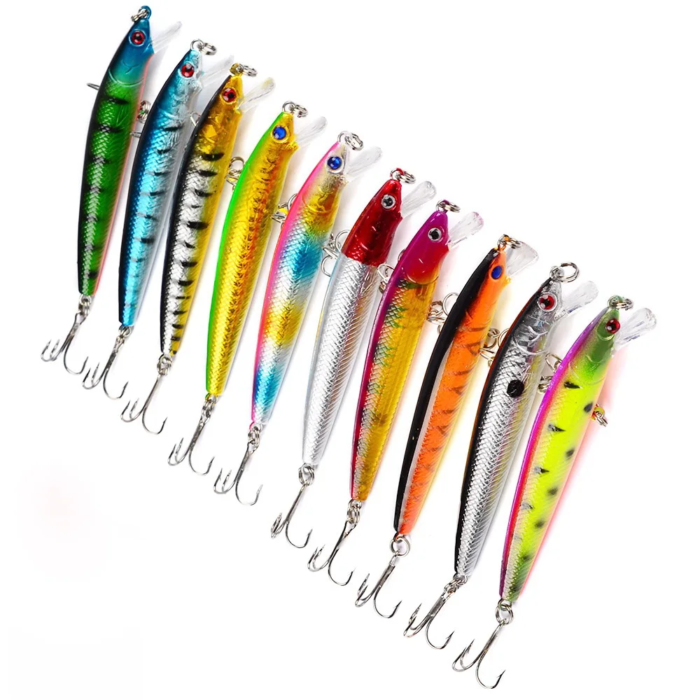 Crankbait Pececillo Negro 95mm – Wobbler dure con gancho triple para carpa