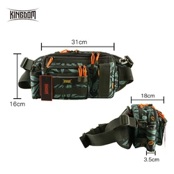 Kingdom Bolsas impermeables para aparejos de pesca - 31x18x16 cm