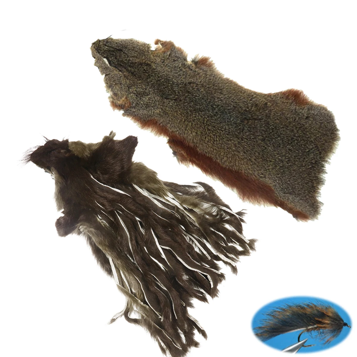 Piel de ardilla natural para atado de moscas