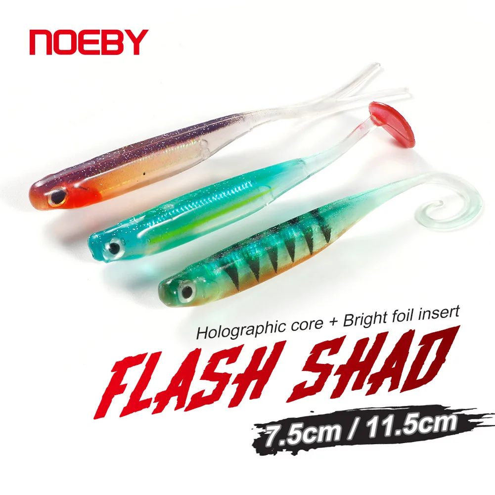 NOEBY Swimbait para lubina – Cola en T con láser interior