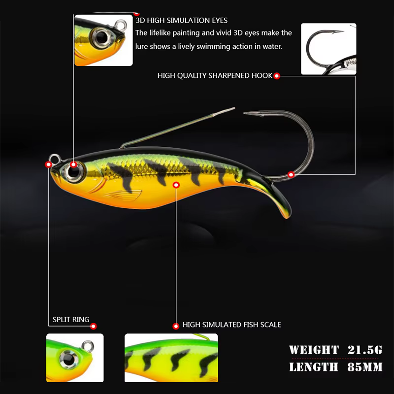 Wobbler para pesca en hielo 85mm – Señuelo artificial 21,5g - imagen 2