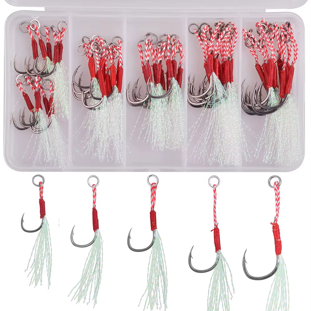Anzuelos de asistencia para jigging lento en diferentes tamaños