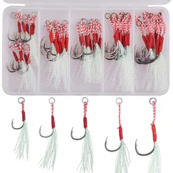Anzuelos de asistencia triples con púas para jigging lento – Agua salada