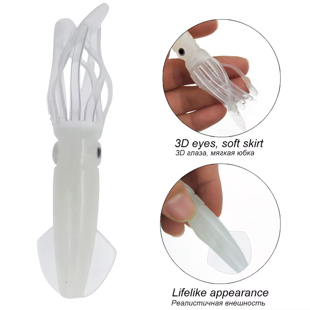 Señuelo Octopus Luminoso con Falda de Calamar 10,5 cm para Jigging - imagen 4