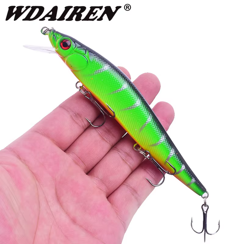 Señuelo Minnow Flotante Duro Wobbler Crankbait para Lucio Lubina Carpa - imagen 3