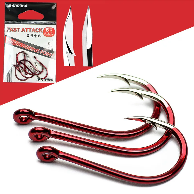 Anzuelos Japanese Style para Lubina – Boca curvada triangular con púas