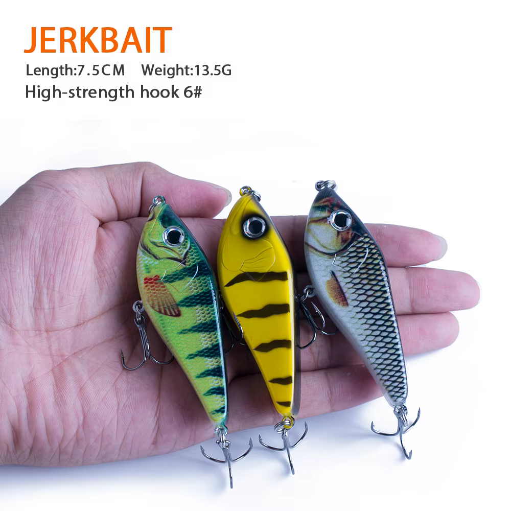Glide Jerkbait Hanlin – Señuelo hundimiento lento para lucio y lubina - imagen 4
