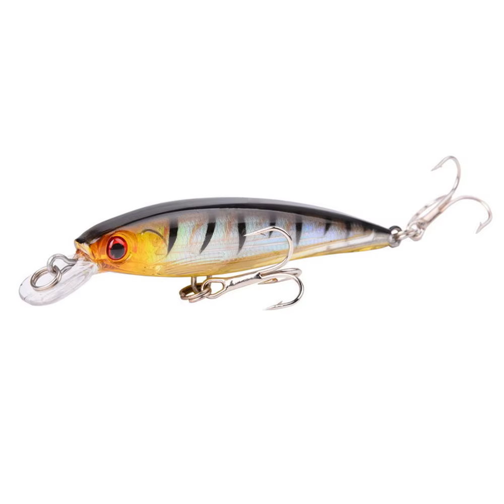 Señuelo Minnow hundimiento lento anzuelo triple ojos 3D para trucha - imagen 5