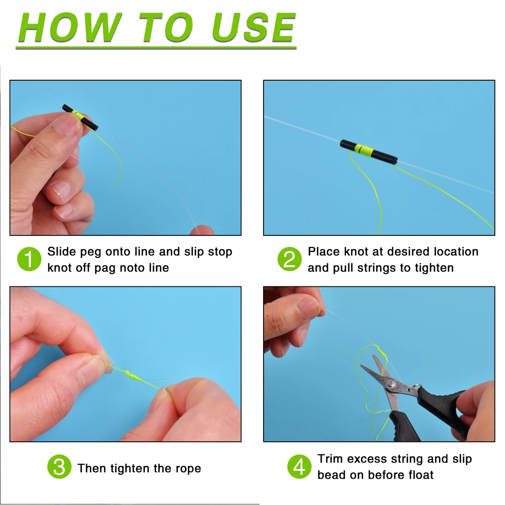 Slip Bobber Stop con cuentas plásticas Accesorios de aparejos - imagen 4